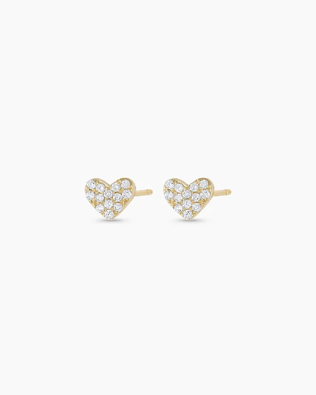 Huge Savings On Premium Jewelry Styles Diamond Pavé Heart Studs
