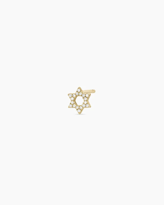 Affordable Glamour – Must-Have Jewelry At Special Rates Diamond Star of David Single Stud