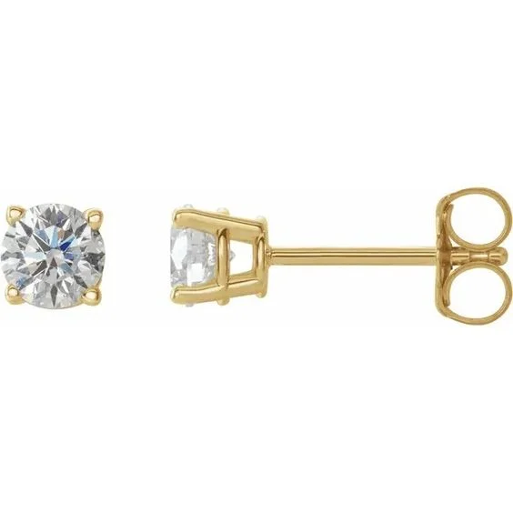 Luxury Meets Affordability – Jewelry Sale Live Now 1/2ct Round Natural Diamond Stud Earrings in 14k Yellow  Gold