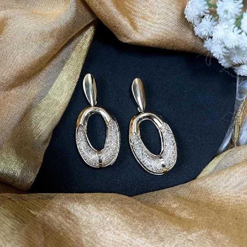 Jewelry Deals That Outshine The Rest Etnico Latest Trendy Stylish Gold Plated Geometric Twist Chunky Stud Earrings for Women and Girls (Style 3)