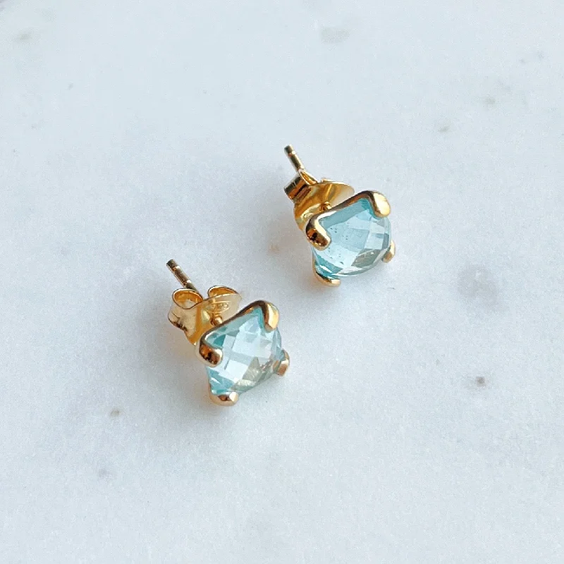 Final Call – Shop Exquisite Jewelry Before It's Gone Gemstone Cushion Stud Earrings: Blue Topaz Final Call – Shop Exquisite Jewelry Before It's Gone Gemstone Cushion Stud Earrings: Blue Topaz