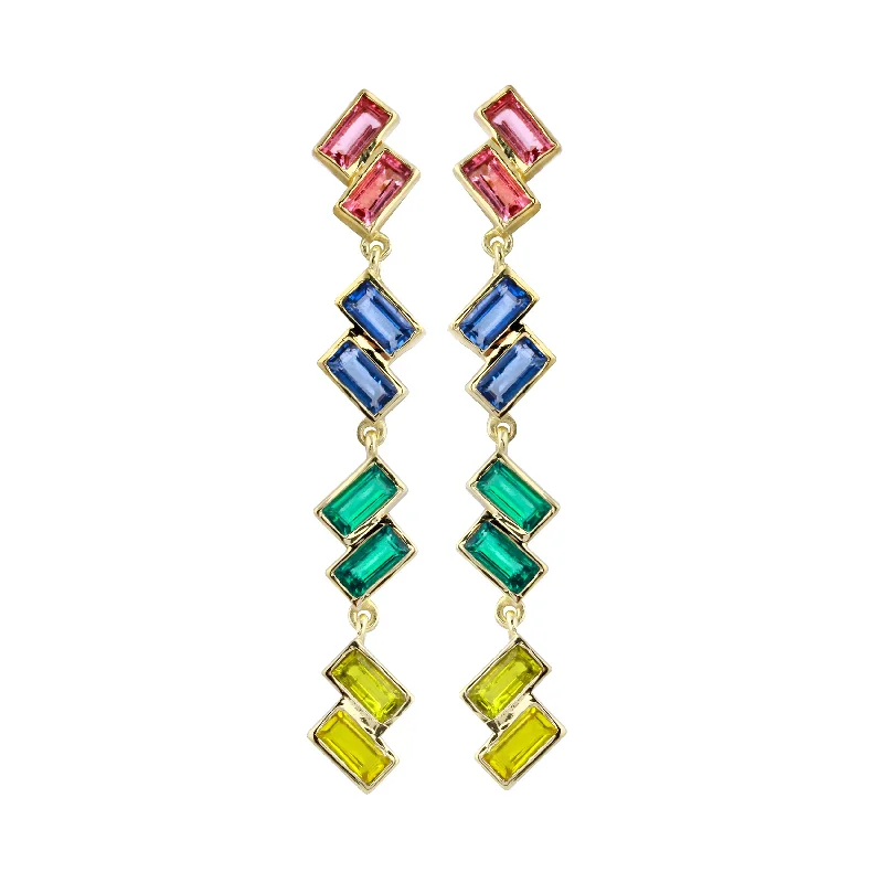 Premium Jewelry Now Available At Special Discounts Gemstone Baguette Cascade Drop Stud Earrings Premium Jewelry Now Available At Special Discounts Gemstone Baguette Cascade Drop Stud Earrings