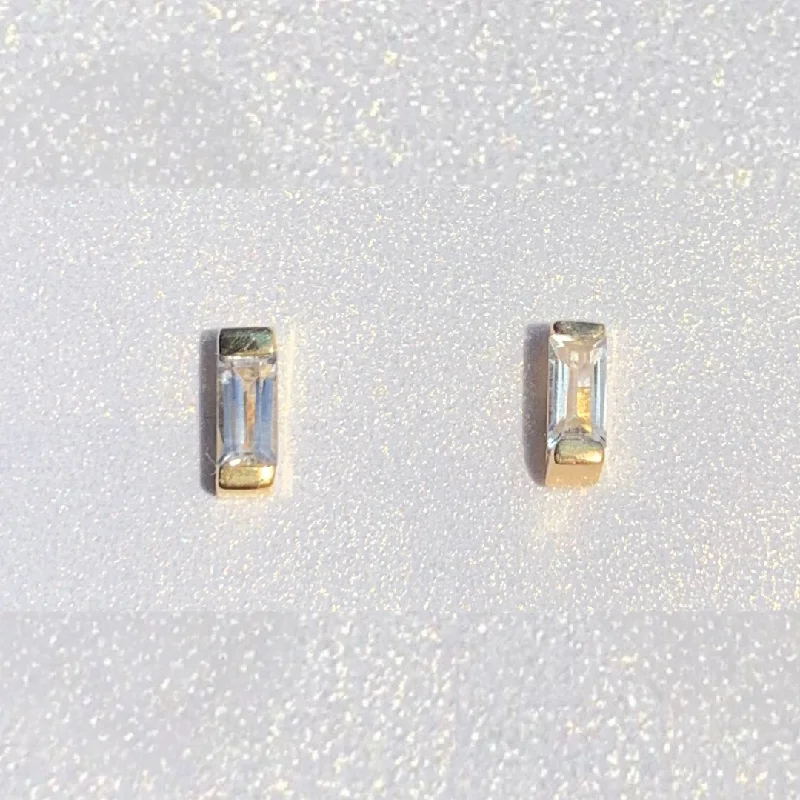 Big Savings On Your Favorite Jewelry Pieces Gold Baguette Stone Stud Earrings: Clear Quartz Big Savings On Your Favorite Jewelry Pieces Gold Baguette Stone Stud Earrings: Clear Quartz