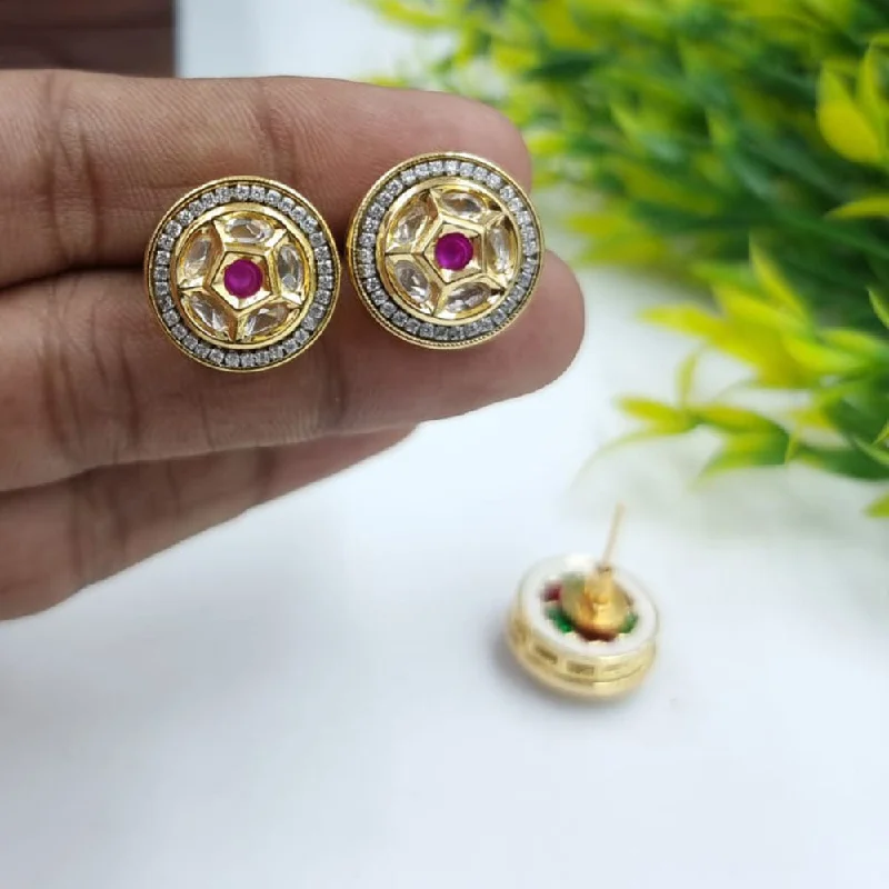 The Ultimate Jewelry Sale – Exclusive Styles At Great Prices JCM Gold Plated Kundan Stone Stud Earrings The Ultimate Jewelry Sale – Exclusive Styles At Great Prices JCM Gold Plated Kundan Stone Stud Earrings