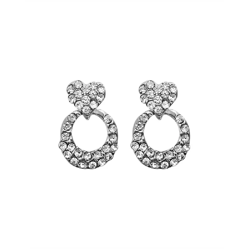 Affordable Luxury Jewelry For Every Occasion JewelMaze Austrian Stone Silver Plated Stud Earrings ( assorted design ) Affordable Luxury Jewelry For Every Occasion JewelMaze Austrian Stone Silver Plated Stud Earrings ( assorted design )