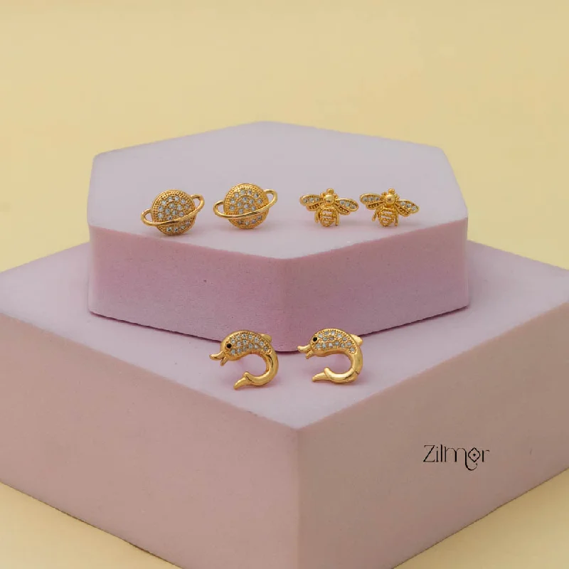 Premium Jewelry At Special Low Prices For A Limited Time KJ101193 - Combo stud Earrings (Gold Toned)