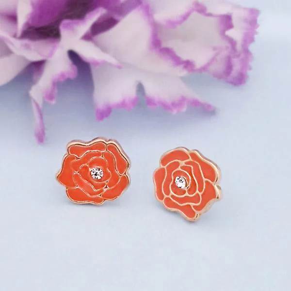Jewelry Clearance Sale – Final Reductions Kriaa Orange Meenakari Gold Plated Stud Earrings - 1312872G Jewelry Clearance Sale – Final Reductions Kriaa Orange Meenakari Gold Plated Stud Earrings - 1312872G