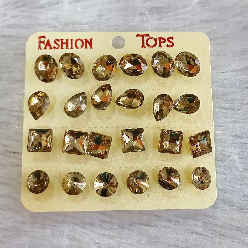 Handcrafted Jewelry Sale – Unique Designs At Low Prices JewelMaze Set of 12 Pairs Crystal Stone Stud Earrings Combo - 1004750A Handcrafted Jewelry Sale – Unique Designs At Low Prices JewelMaze Set of 12 Pairs Crystal Stone Stud Earrings Combo - 1004750A