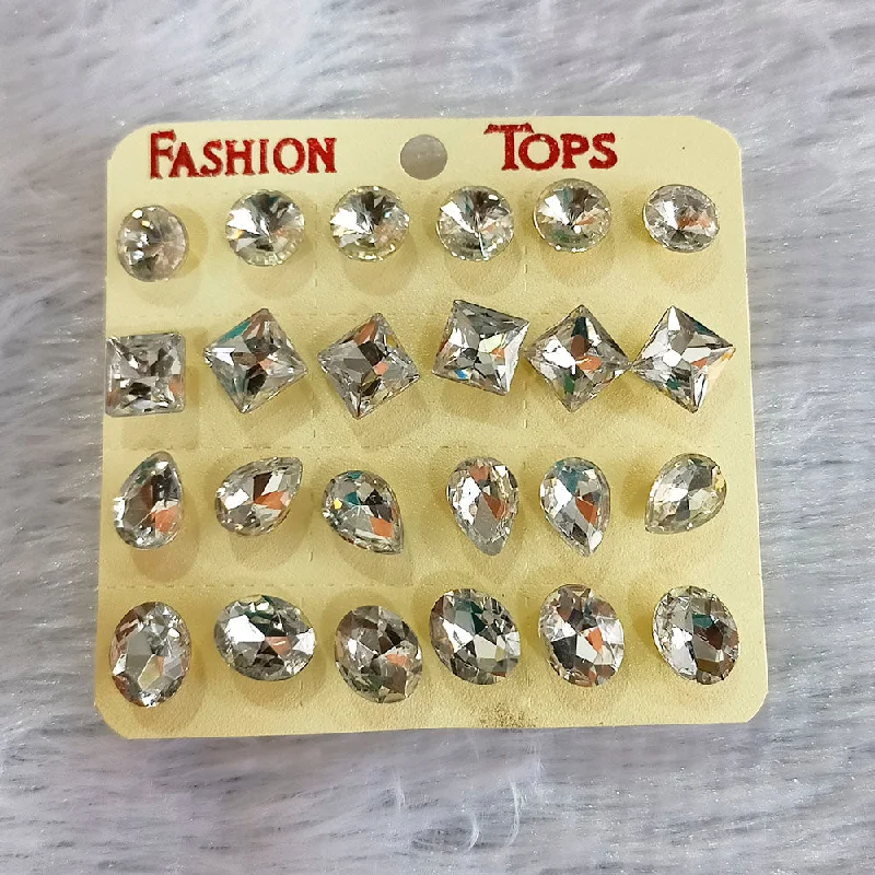 Grab Your Favorite Jewelry At The Lowest Prices JewelMaze Set of 12 Pairs Crystal Stone Stud Earrings Combo - 1004750B Grab Your Favorite Jewelry At The Lowest Prices JewelMaze Set of 12 Pairs Crystal Stone Stud Earrings Combo - 1004750B