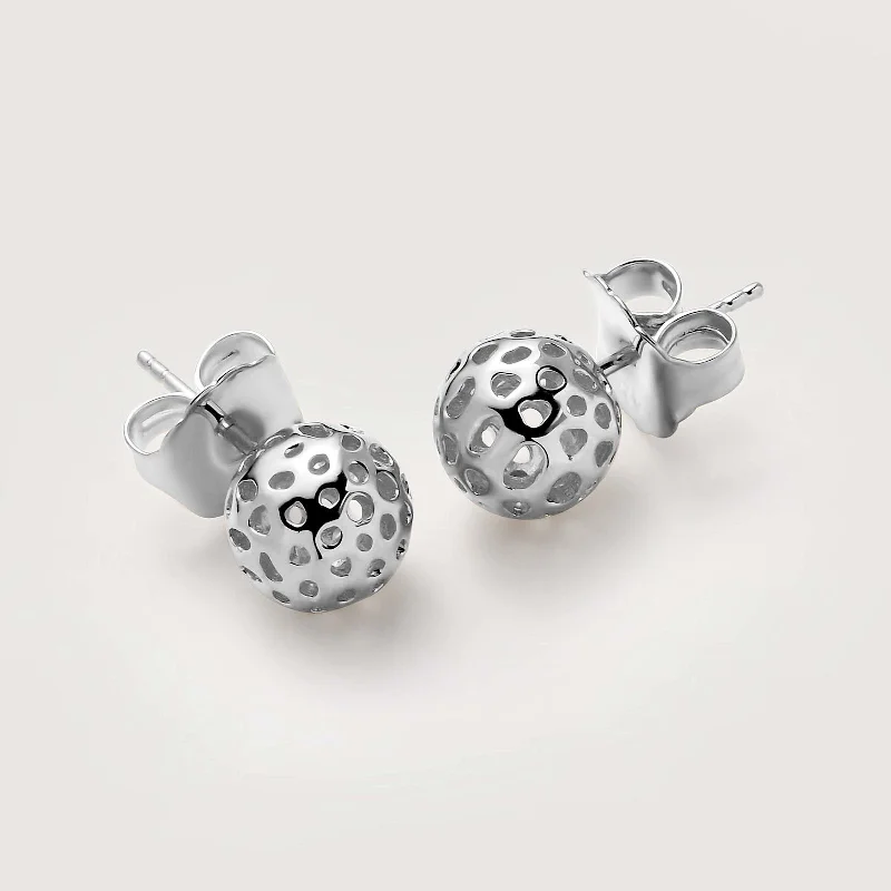 Affordable Elegance – Premium Jewelry At Special Prices Lattice Globe Stud Earrings