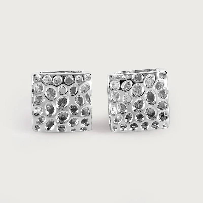 Must-Have Jewelry At Irresistible Discounts Lattice Pebble Stud Earrings