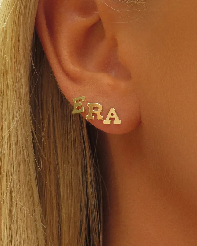 Affordable Elegance – Premium Jewelry At Special Prices Letter Stud Earrings - 14K Yellow Gold Fill Affordable Elegance – Premium Jewelry At Special Prices Letter Stud Earrings - 14K Yellow Gold Fill