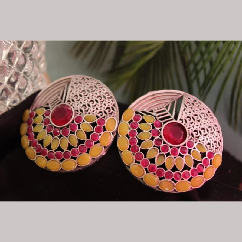 Buy More, Save More On Stunning Jewelry Designs Maharani Jewels Rose Gold Plated Pota Stone Stud Earrings Buy More, Save More On Stunning Jewelry Designs Maharani Jewels Rose Gold Plated Pota Stone Stud Earrings