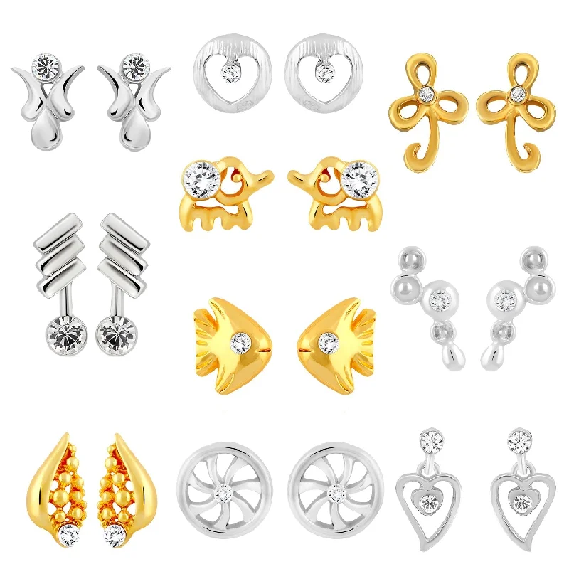 Exclusive Jewelry Offers – Shine For Less Mahi Combo of 10 Samll Crystal Stud Earrings for girls and women CO1105273M Exclusive Jewelry Offers – Shine For Less Mahi Combo of 10 Samll Crystal Stud Earrings for girls and women CO1105273M