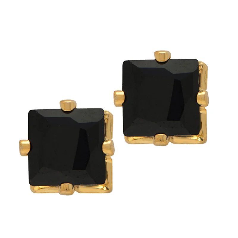 Unmissable Jewelry Discounts – Elevate Your Look For Less Bhavi Jewels Pair of Gold Plated Square Stud Earrings Black Crystal Piercing Men's Earrings Unmissable Jewelry Discounts – Elevate Your Look For Less Bhavi Jewels Pair of Gold Plated Square Stud Earrings Black Crystal Piercing Men's Earrings