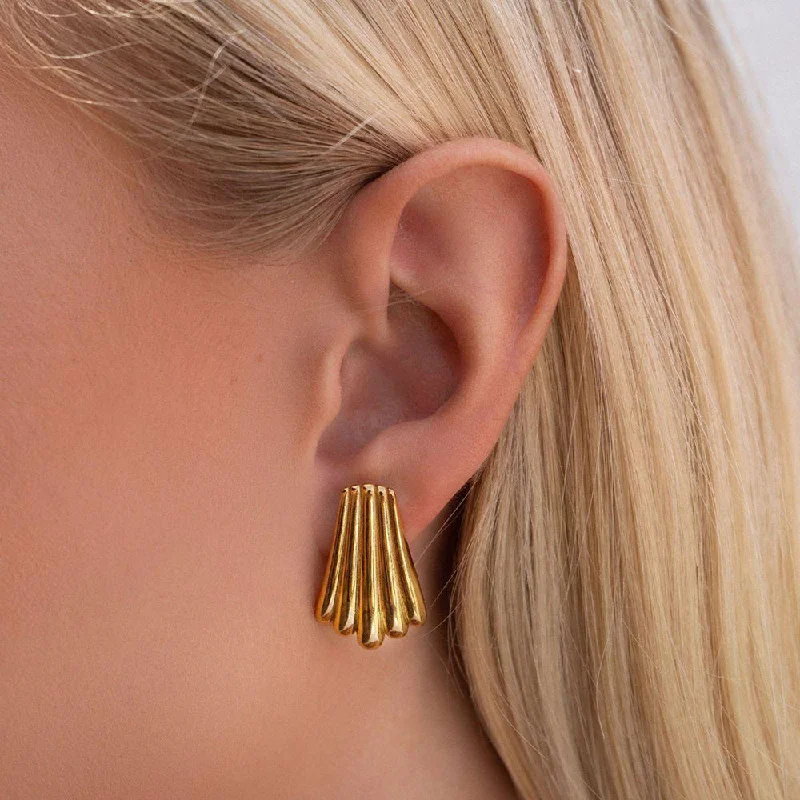 Premium Jewelry, Premium Discounts – Act Fast Manath Jewels Gold Plated Matte Finish Korean Style Stud Earrings Premium Jewelry, Premium Discounts – Act Fast Manath Jewels Gold Plated Matte Finish Korean Style Stud Earrings