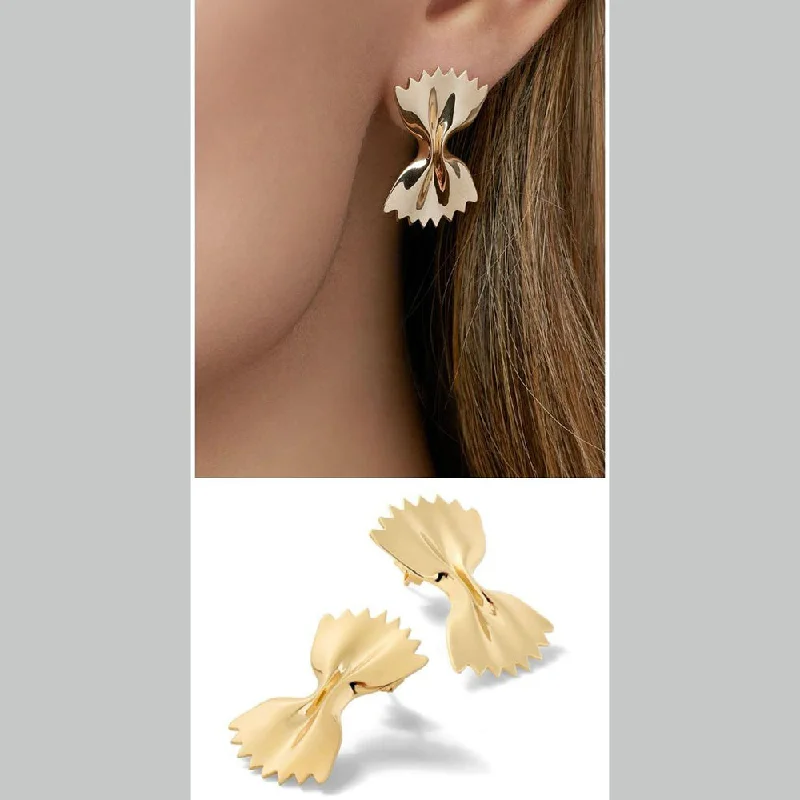 Final Call For Exquisite Jewelry At Reduced Rates Manath Jewels Gold Plated Matte Finish Korean Style Stud Earrings