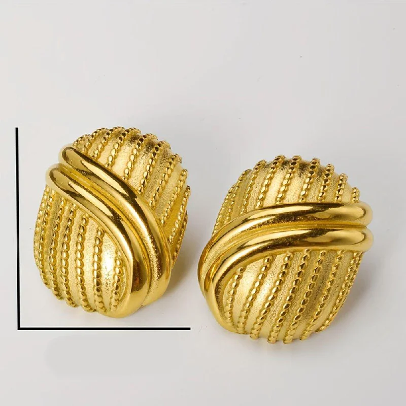 Luxury Jewelry Without The Luxury Price Tag Manath Jewels Gold Plated Matte Finish Korean Style Stud Earrings