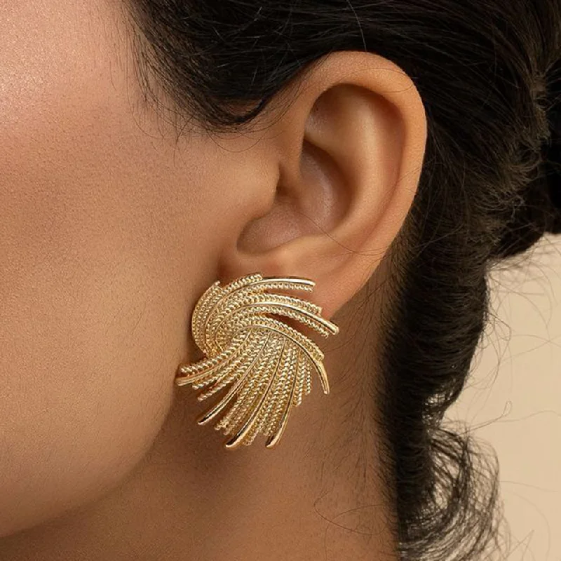 Timeless Elegance At Unbelievable Discounts Manath Jewels Gold Plated Matte Finish Korean Style Stud Earrings Timeless Elegance At Unbelievable Discounts Manath Jewels Gold Plated Matte Finish Korean Style Stud Earrings