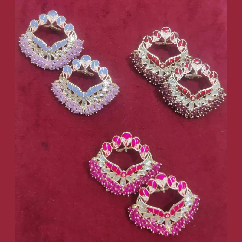 Seasonal Jewelry Deals – Elevate Your Style Manisha Jewellery Gold Plated Kundan Stone And Beads Stud Earrings (Assorted Color 1 Piece Only) Seasonal Jewelry Deals – Elevate Your Style Manisha Jewellery Gold Plated Kundan Stone And Beads Stud Earrings (Assorted Color 1 Piece Only)