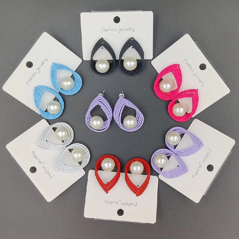 Unique Jewelry For Less – Shop The Sale Now MD Art  Pearl Stud Earrings (Mix Color)