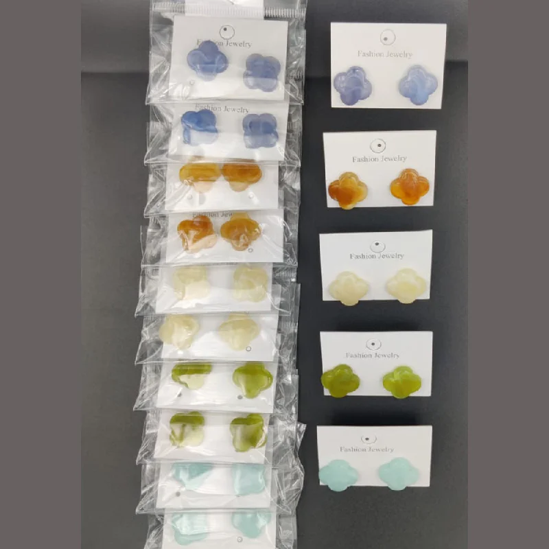 High-End Jewelry, Now More Affordable Than Ever MD Art Stud Earrings (Mix Color)