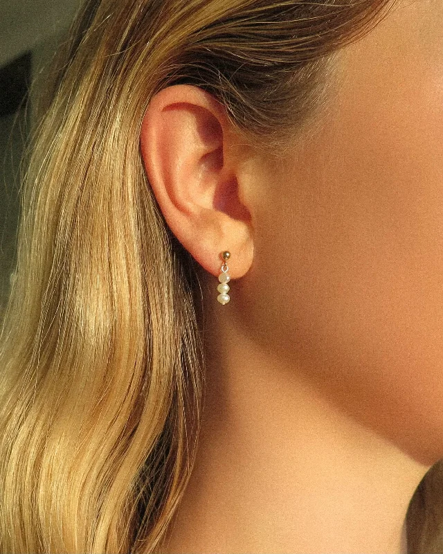 Shine Bright With Our Special Jewelry Promotions Mini Triple Freshwater Pearl Stud Earrings Shine Bright With Our Special Jewelry Promotions Mini Triple Freshwater Pearl Stud Earrings