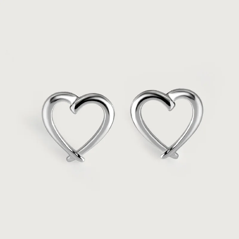 Timeless Elegance Now At Special Discounts Molto Heart Stud Earrings