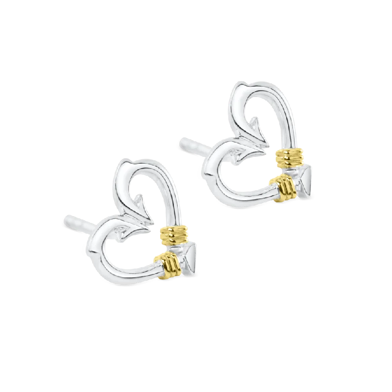 Elevate Your Outfit With Discounted Statement Jewelry Nauti Girl Heart Hook Stud Earrings