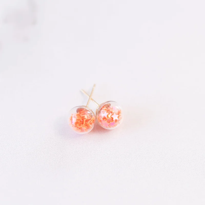 Huge Markdowns On Premium Jewelry Styles Orange | Mini Star Confetti Stud Earrings