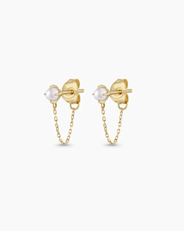 Elegant Jewelry, Exclusive Prices – Shop Now Pearl Newport Chain Huggies