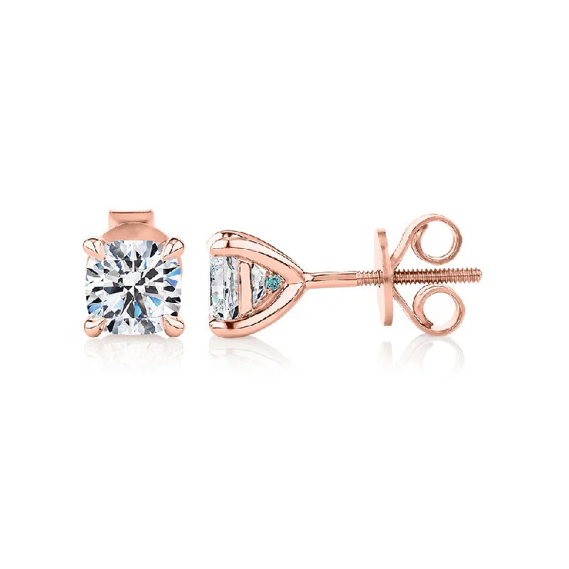 Elevate Your Outfit With Discounted Statement Jewelry Premium Certified Laboratory Created Diamond, 1.40 carat TW cushion stud earrings in 14 carat rose gold Elevate Your Outfit With Discounted Statement Jewelry Premium Certified Laboratory Created Diamond, 1.40 carat TW cushion stud earrings in 14 carat rose gold