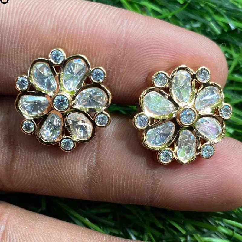 Breathtaking Jewelry At Limited-Time Savings Prime Kundan Jewellery Gold Plated Crystal Stone Stud Earrings