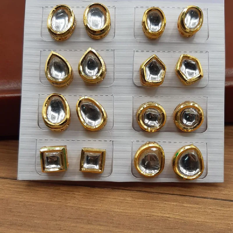 Sparkle For Less – Shop Our Limited-Time Jewelry Deals Prime Kundan Jewellery Gold Plated Kundan Stone Stud Earrings Combo