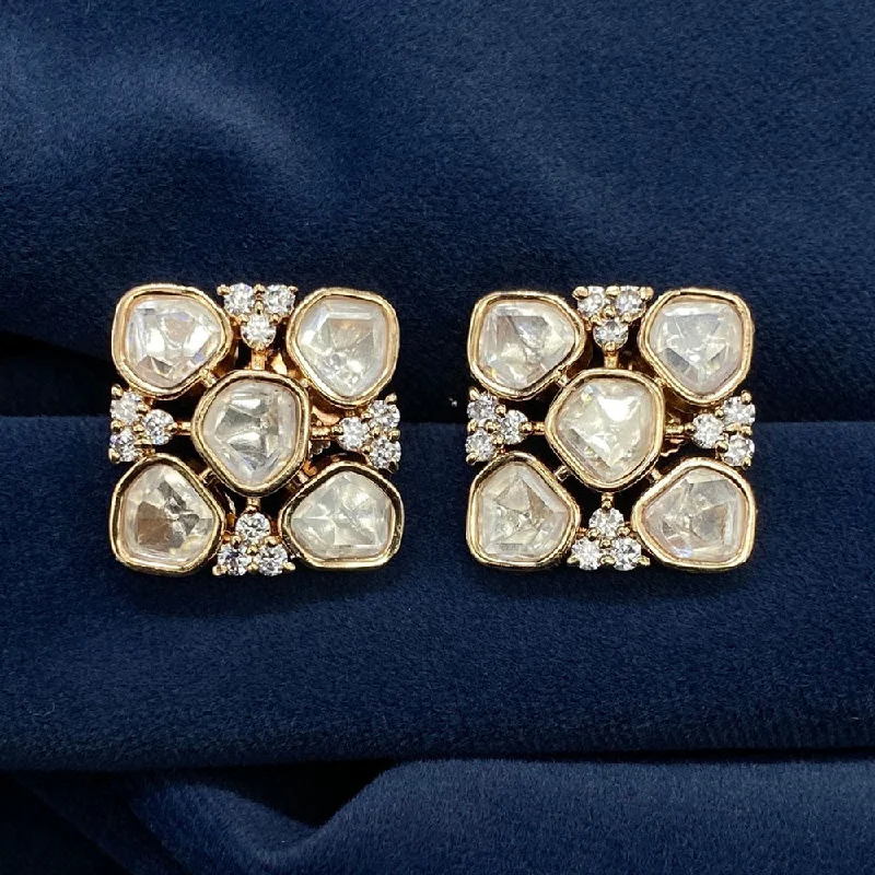 Limited-Time Jewelry Discounts – Shine Without The Splurge Prime Kundan Jewellery Gold Plated Polki Kundan Stud Earrings