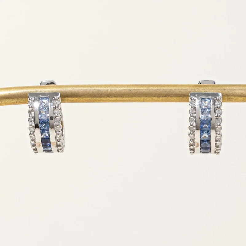 Must-Have Jewelry Pieces At Reduced Prices Sapphire & Diamond Huggie Earrings | 1.12ctw, 0.21ctw |