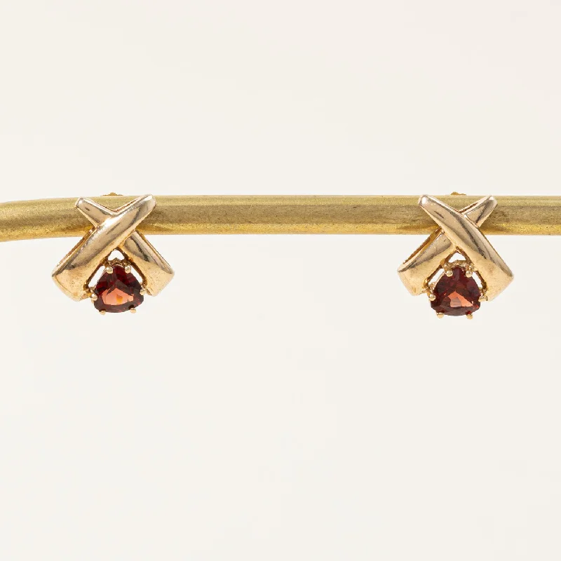 Fashion-Forward Jewelry At Exclusive Discounts Triangle Garnet Earrings | 1.00ctw |
