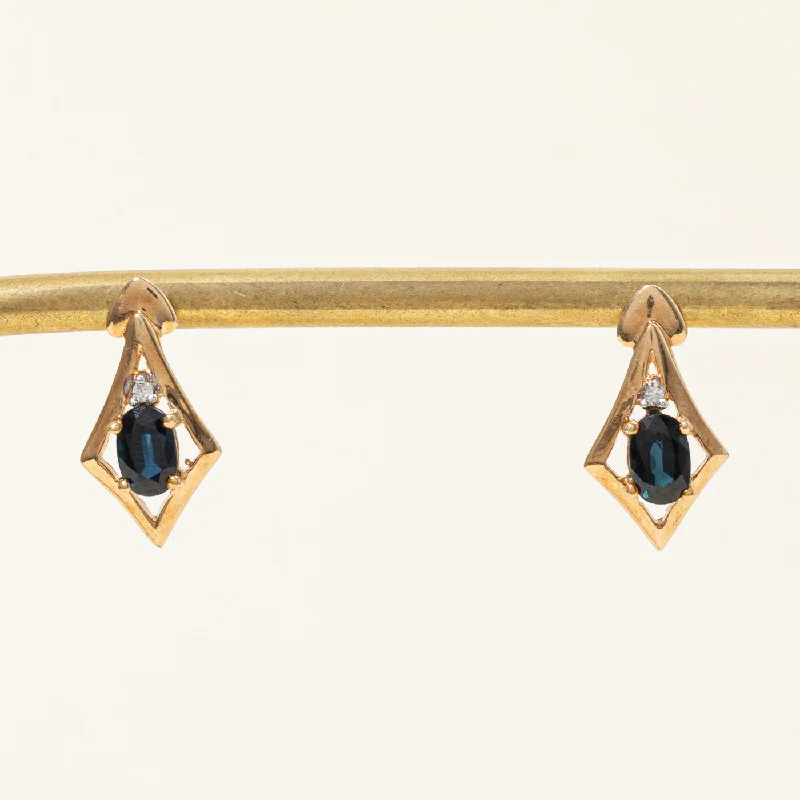 Exclusive Jewelry Offers – Shine For Less Sapphire & Diamond Earrings | 1.30ctw, 0.02ctw |