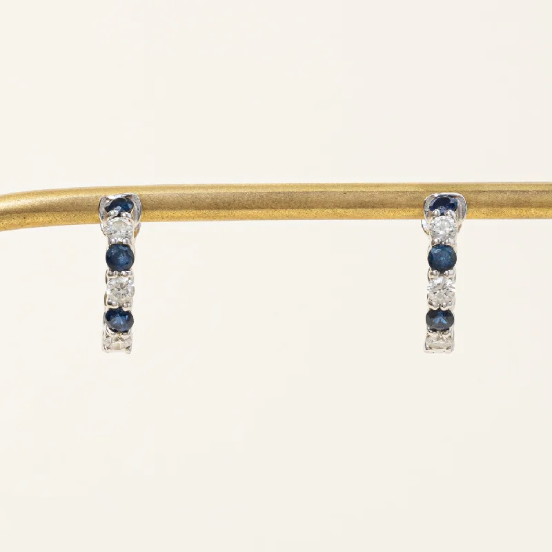 Buy More, Save More On Stunning Jewelry Pieces Sapphire & Diamond Hoop Earrings | 0.54ctw, 0.54ctw |
