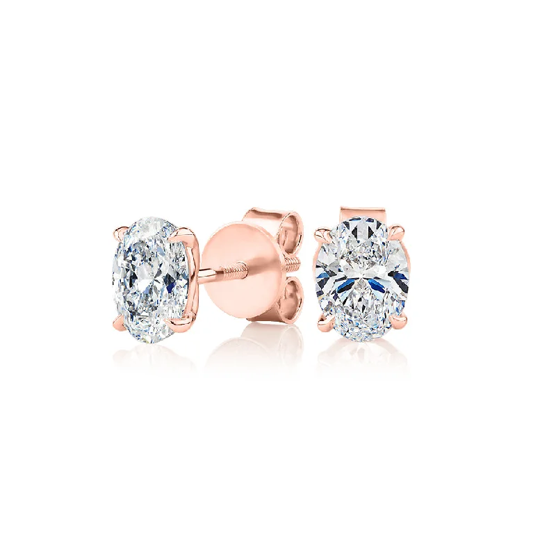 Luxury Jewelry At Budget-Friendly Prices – Grab Yours Now Signature Simulant Diamond 1.40 carat* TW oval stud earrings in 10 carat rose gold Luxury Jewelry At Budget-Friendly Prices – Grab Yours Now Signature Simulant Diamond 1.40 carat* TW oval stud earrings in 10 carat rose gold