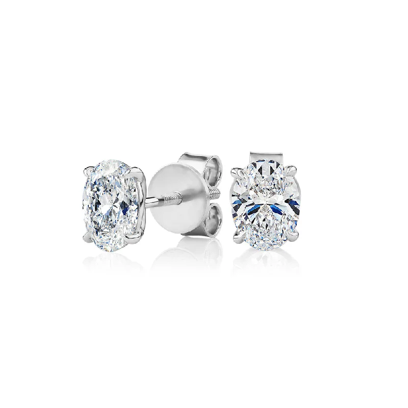 Flash Sale On Stunning Jewelry – Limited Stock Available Signature Simulant Diamond 1.40 carat* TW oval stud earrings in 10 carat white gold Flash Sale On Stunning Jewelry – Limited Stock Available Signature Simulant Diamond 1.40 carat* TW oval stud earrings in 10 carat white gold