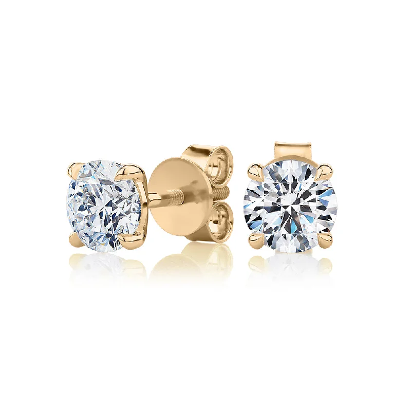Shop Dazzling Rings, Earrings, And More At Special Discounts Signature Simulant Diamond 2.00 carat* TW round brilliant stud earrings in 14 carat yellow gold Shop Dazzling Rings, Earrings, And More At Special Discounts Signature Simulant Diamond 2.00 carat* TW round brilliant stud earrings in 14 carat yellow gold