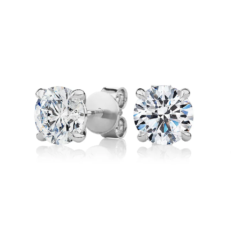 Upgrade Your Collection With Our Limited-Time Jewelry Sale Signature Simulant Diamond 3.00 carat* TW round brilliant stud earrings in 10 carat white gold Upgrade Your Collection With Our Limited-Time Jewelry Sale Signature Simulant Diamond 3.00 carat* TW round brilliant stud earrings in 10 carat white gold