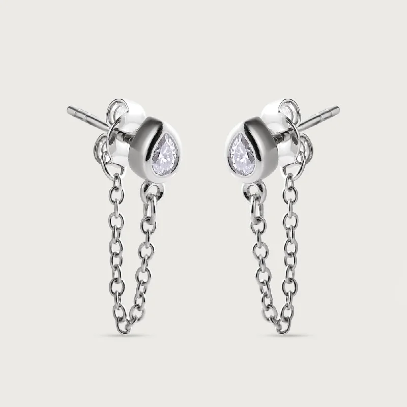 Trendy And Classic Jewelry Now At Reduced Prices Solitaire Moissanite Chain Stud Earrings Trendy And Classic Jewelry Now At Reduced Prices Solitaire Moissanite Chain Stud Earrings