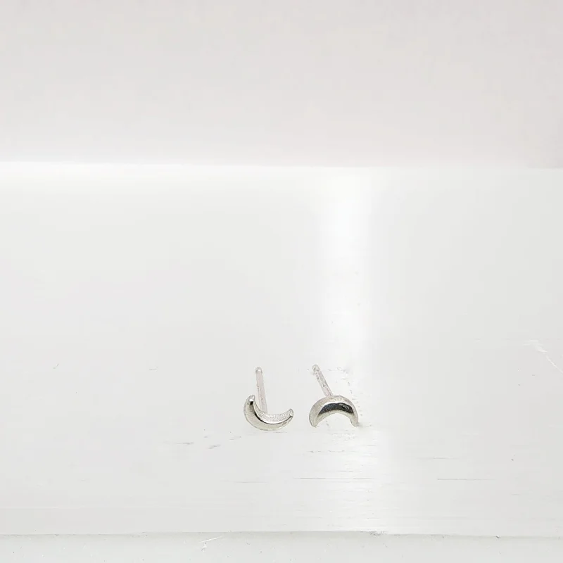 Everyday Jewelry Essentials Now On Sale Sterling Silver Moon Stud Earrings