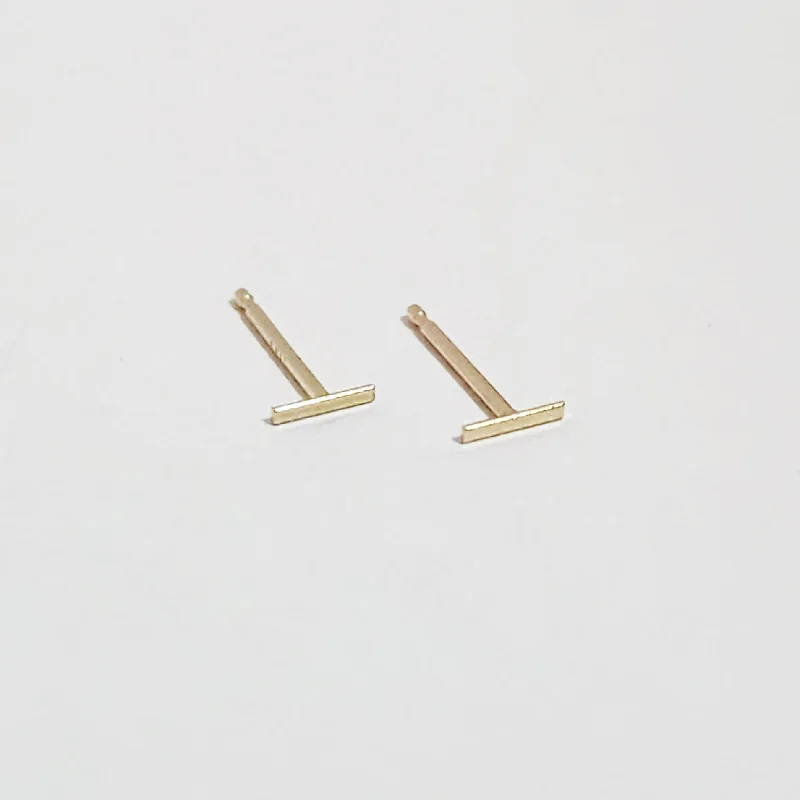 Stunning Jewelry Pieces At The Lowest Prices Ever T-Pin Bar Stud Earrings in 14 Karat Yellow Gold Stunning Jewelry Pieces At The Lowest Prices Ever T-Pin Bar Stud Earrings in 14 Karat Yellow Gold