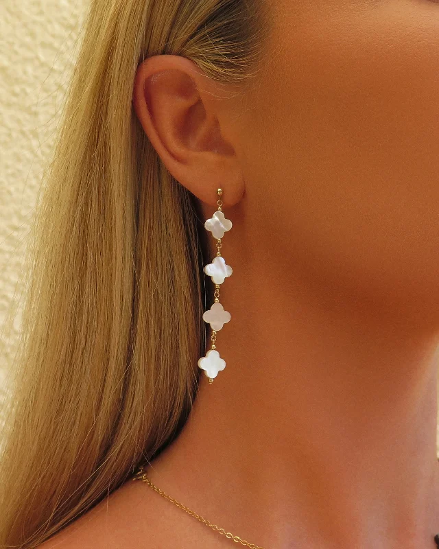 Exclusive Savings On Timeless Jewelry Pieces White Clover Waterfall Stud Earrings
