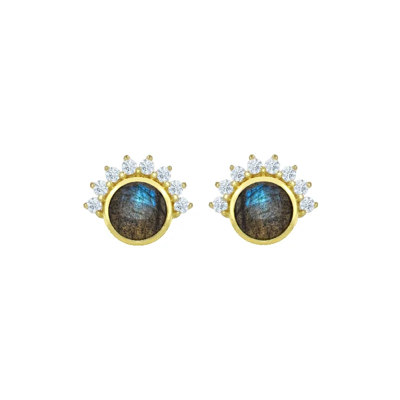 Exclusive Jewelry Sale – Sparkle For Less White Topaz Halo Gemstone Stud Earrings