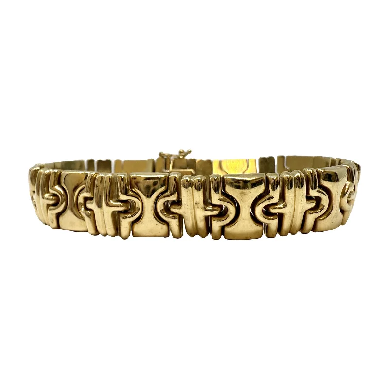 Flash Sale On Exquisite Jewelry – Don't Miss Out 14K Gold "Bulgari Style" Bracelet