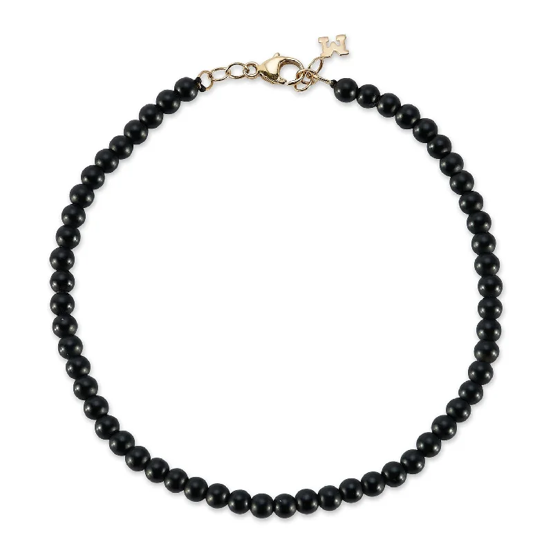 Best Jewelry Sale Prices – Limited-Time Offer 14kt 4mm Onyx Beaded Bracelet